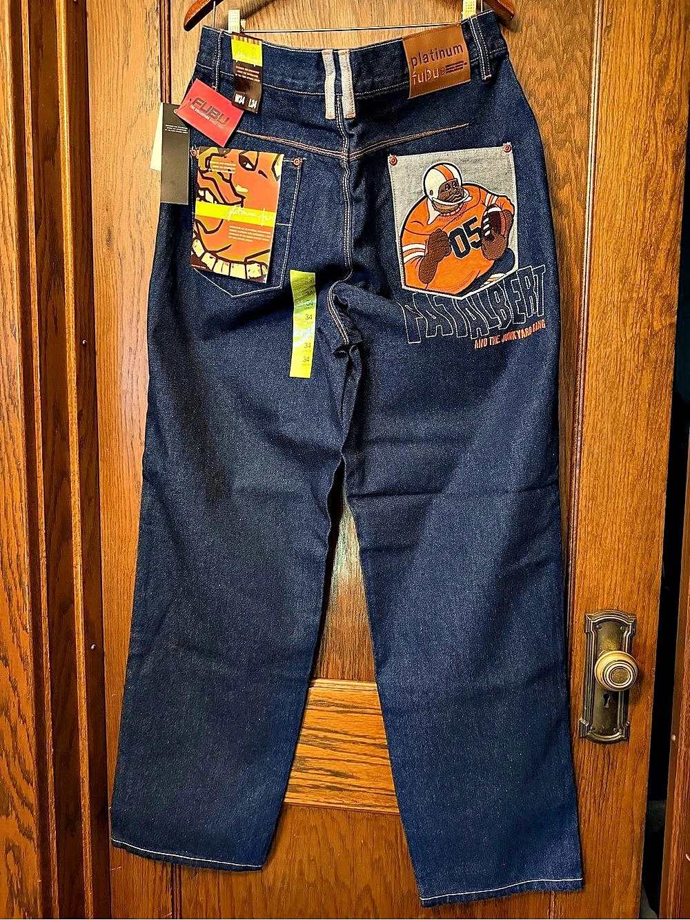 FUBU Platinum FUBU Fat Albert Men's Straight Jeans Blue W34 L34 NWT